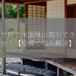 ニーサ枠で米国株は取引できますか？【投資の悩み解決】